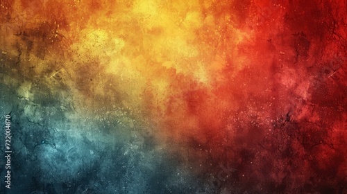 Abstract red yellow blue watercolor background