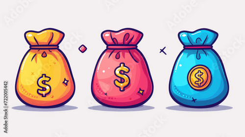 Money Bag Icon Isolated On White Background Vector Illustration Stock Illustration