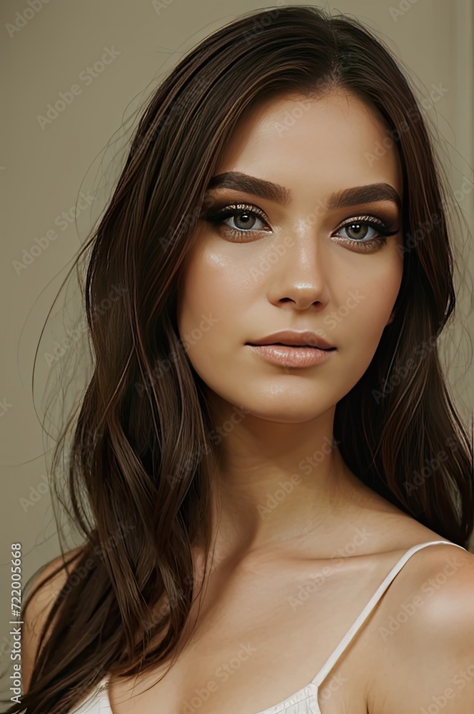 Naklejka premium nature-inspired creative eyeline makeup Illustration