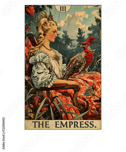 Vintage Tarot Card Number 3 The Empress