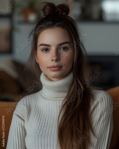 Portrait of a Young Beautiful Girl