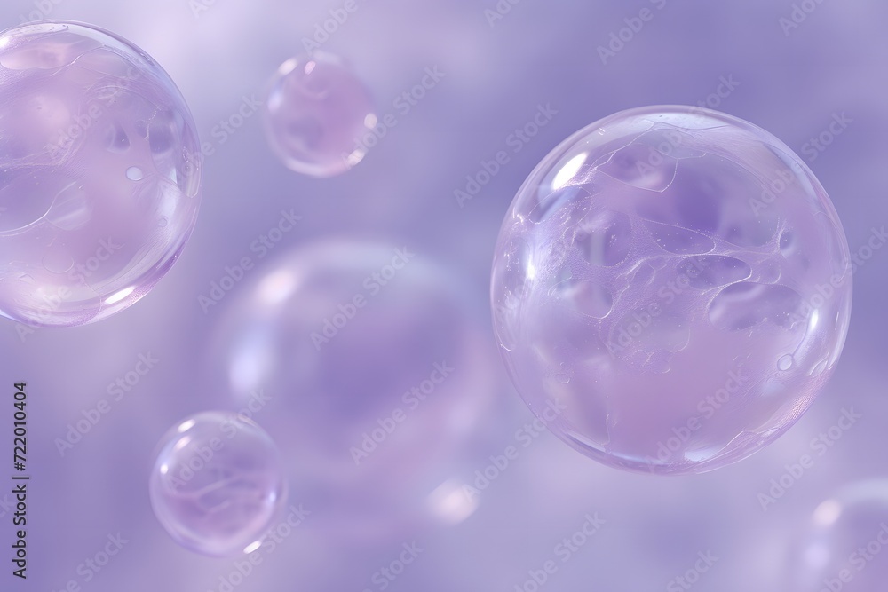 Soft Purple Bubbles in Ethereal Mist