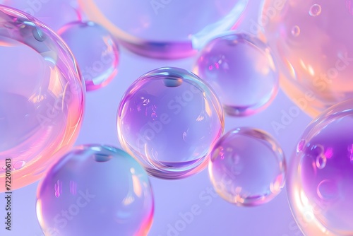 Iridescent Bubbles in Pastel Dreamscape
