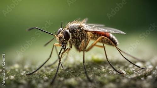 Close-up high-resolution image of a mosquito in tropical forest. © Rizal Faizurohman