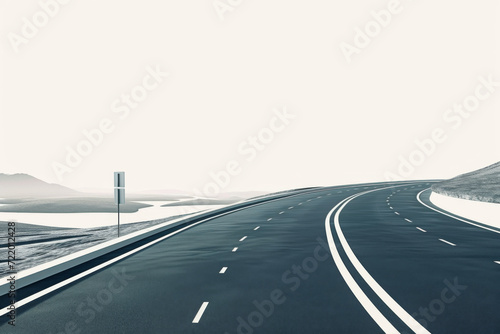 3d illustration of travel and vacation road advertisement .