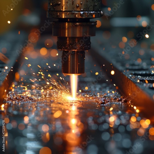Industrial metalworking and metal cutting with sparks