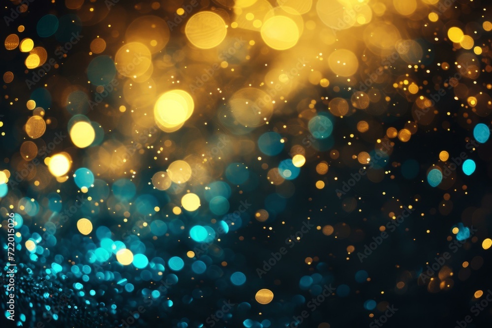 Blue and gold bokeh lights Blue and gold bokeh lights