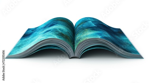 Book with blue pages