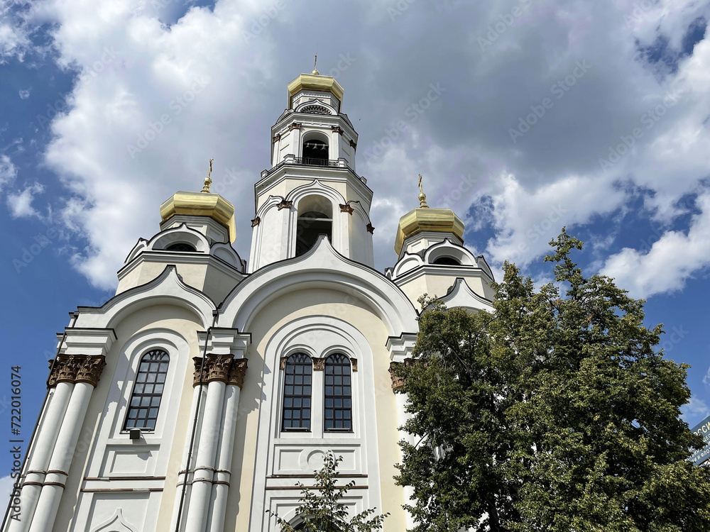 Yekaterinburg, Russia, July, 20, 2021. Bolshoy Zlatoust Church in Yekaterinburg in summer