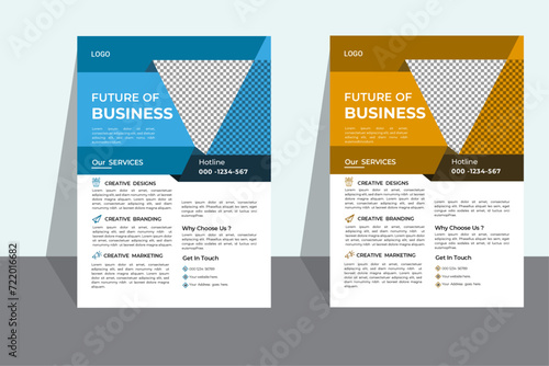 Modern A4 size business flyer design with elegant color.