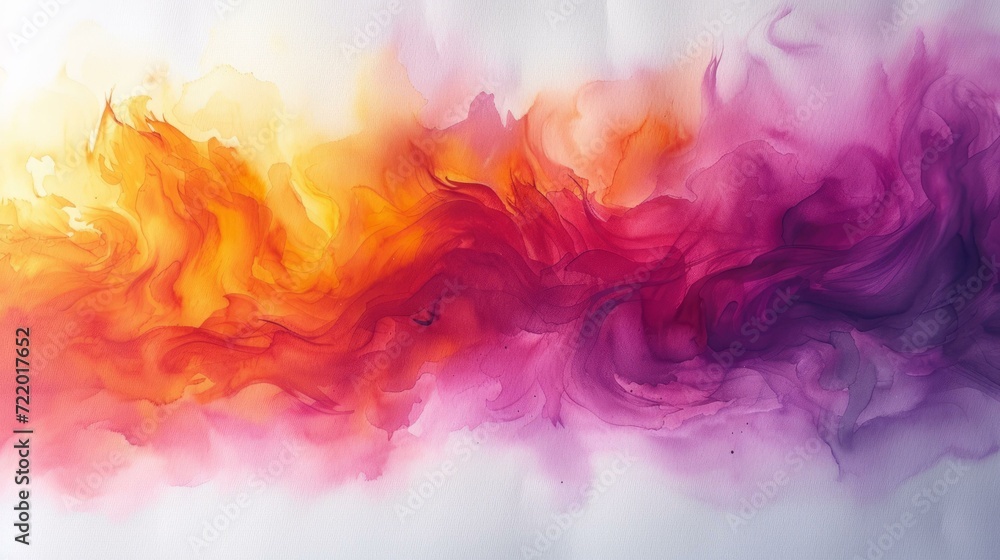 Colorful abstract painting with vibrant hues of yellow, orange, pink, and purple