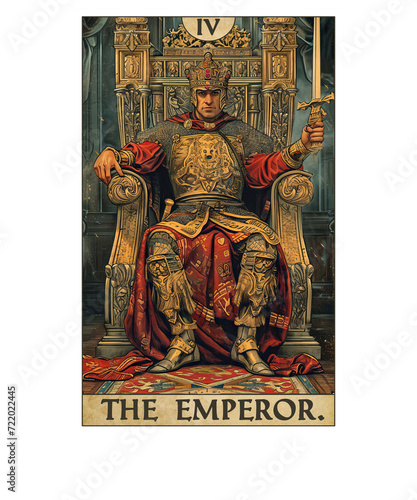 Vintage Tarot Card The Emperor