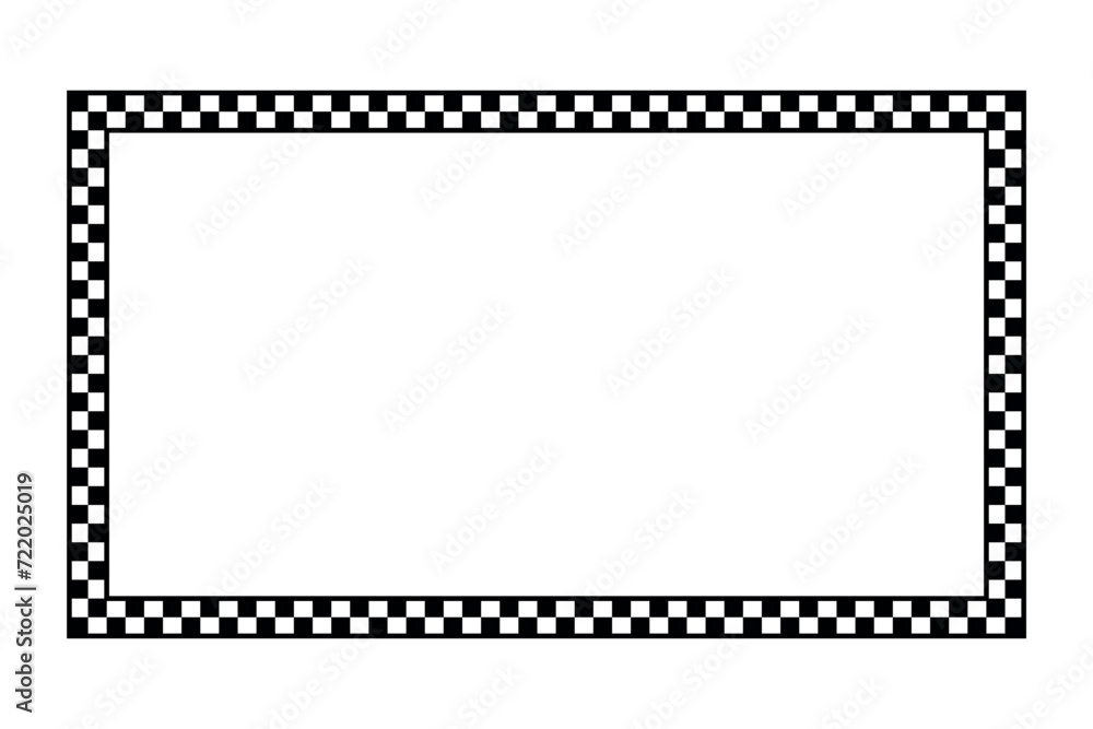 Checkered rectangle frame