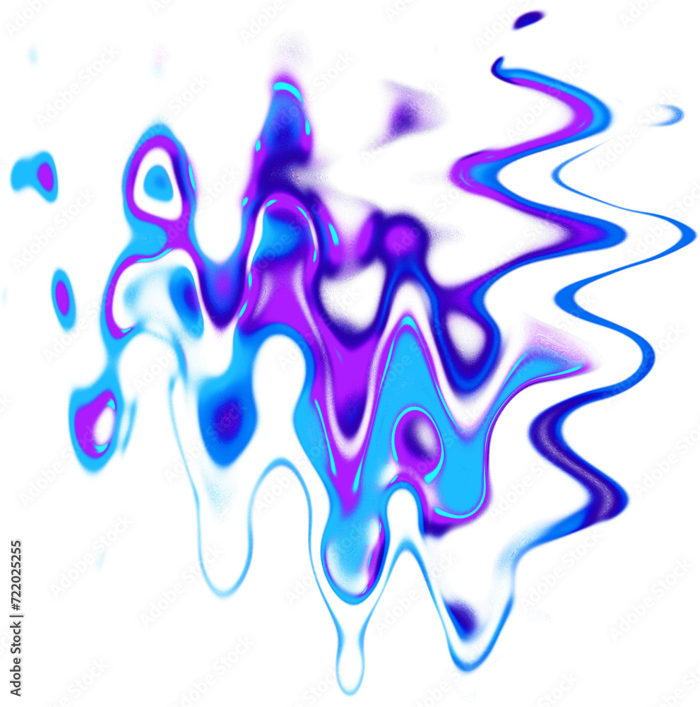 Abstract Liquid Wave Colorful Art PNG Shape Element