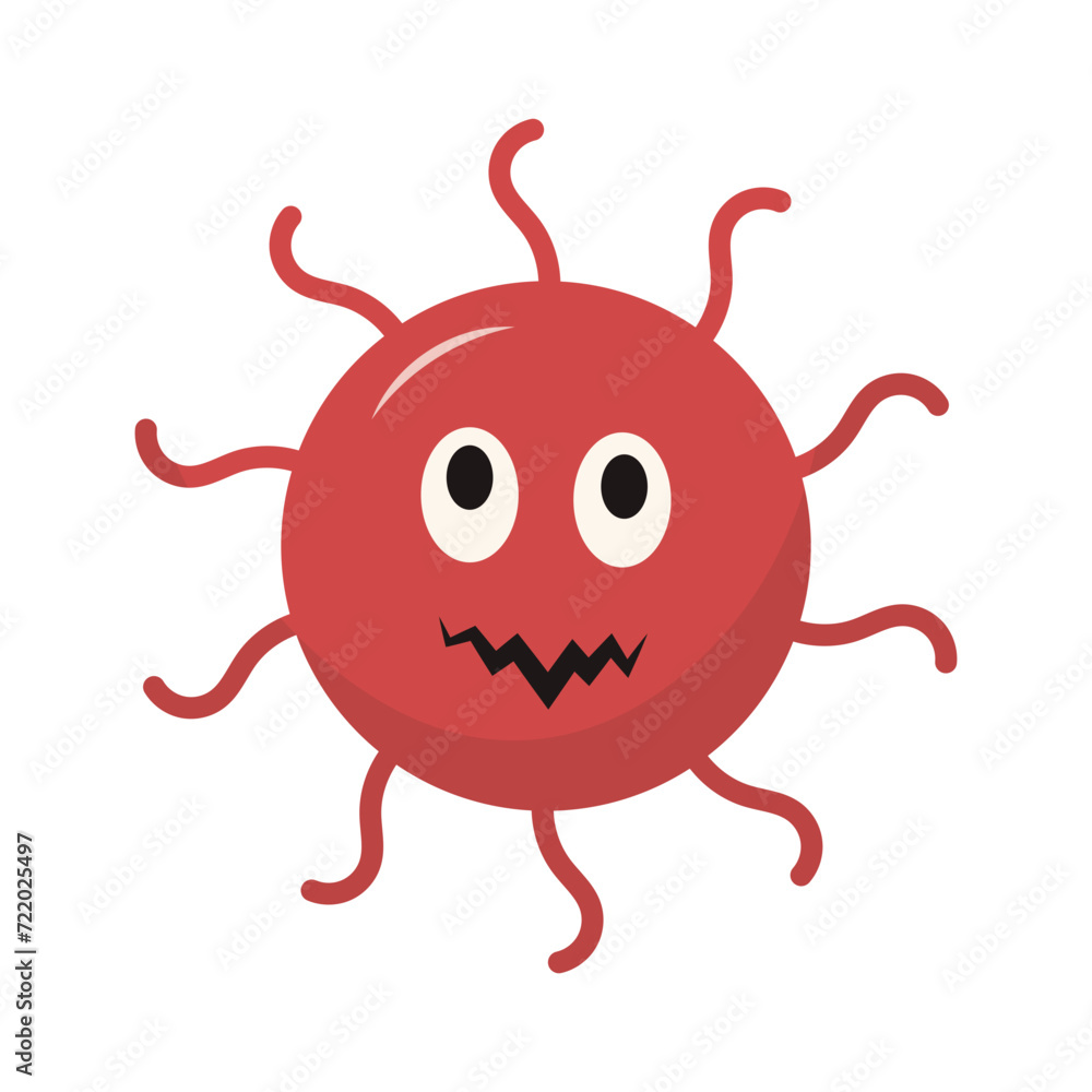 Obraz premium Illustration of the corona virus and influenza virus. Vector virus icon. White Background. Vector Illustration.