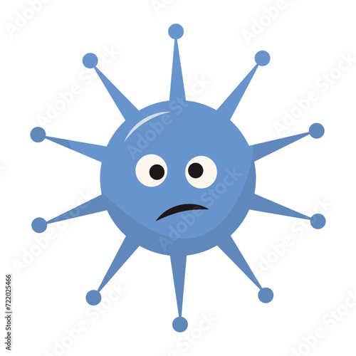 Illustration of the corona virus and influenza virus. Vector virus icon. White Background. Vector Illustration.