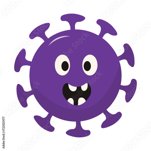 Illustration of the corona virus and influenza virus. Vector virus icon. White Background. Vector Illustration.