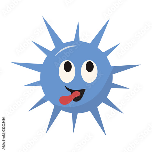 Illustration of the corona virus and influenza virus. Vector virus icon. White Background. Vector Illustration.