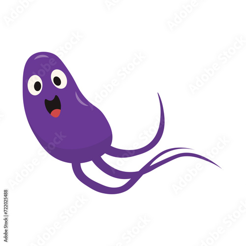 Illustration of the corona virus and influenza virus. Vector virus icon. White Background. Vector Illustration.