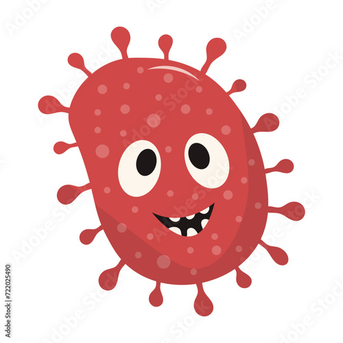 Illustration of the corona virus and influenza virus. Vector virus icon. White Background. Vector Illustration.