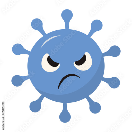 Illustration of the corona virus and influenza virus. Vector virus icon. White Background. Vector Illustration.
