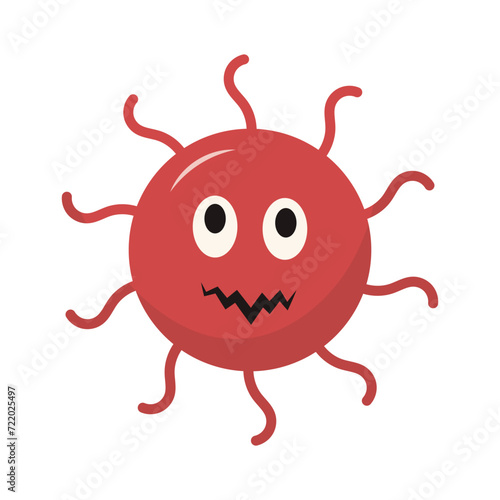 Illustration of the corona virus and influenza virus. Vector virus icon. White Background. Vector Illustration.