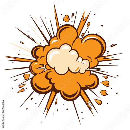 Vector explosion isolated background