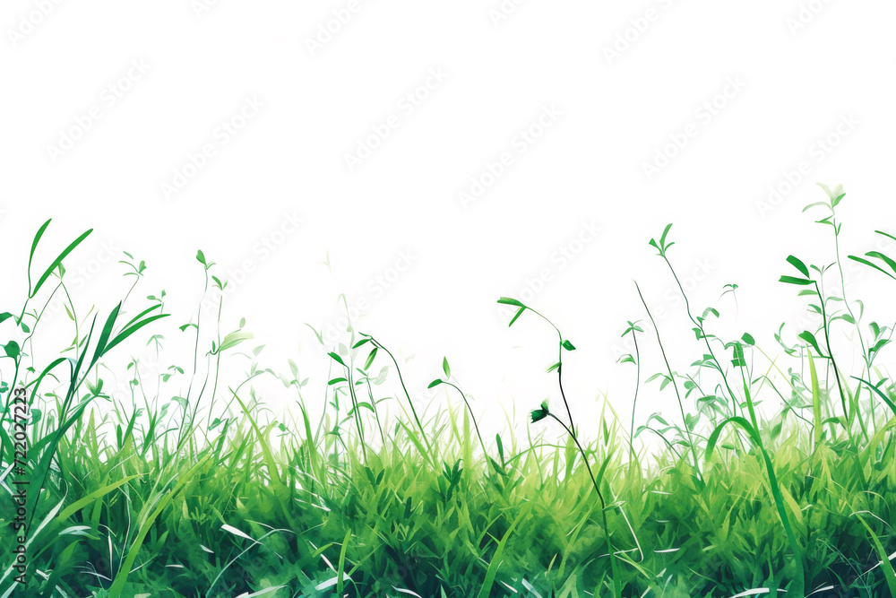 Obraz premium Grass on a white background.