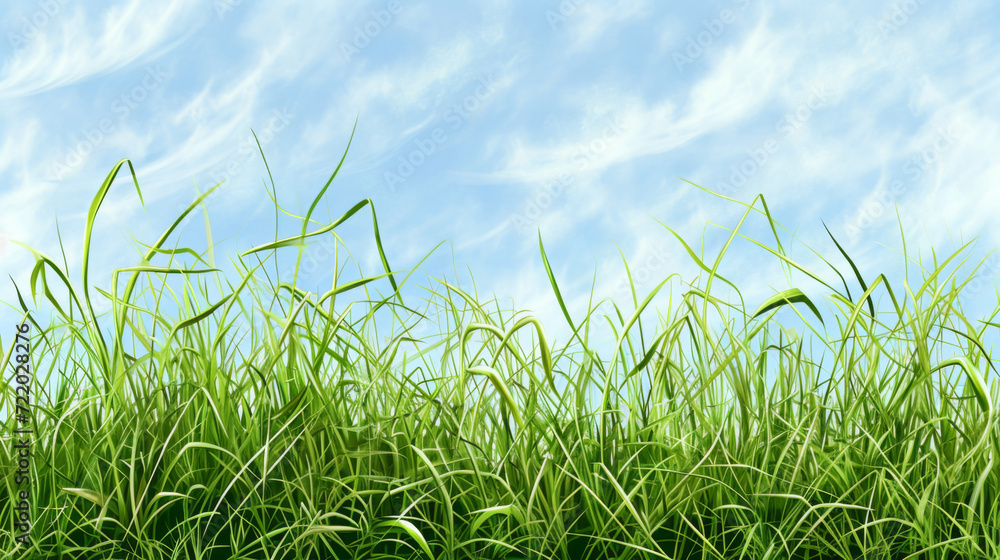 Fototapeta premium Grass on a white background.
