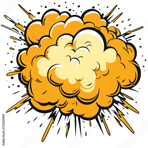 Vector explosion isolated background