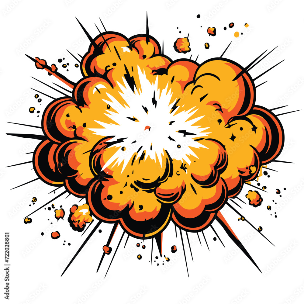 Vector explosion graphic in white background Vector explosion graphic in white background