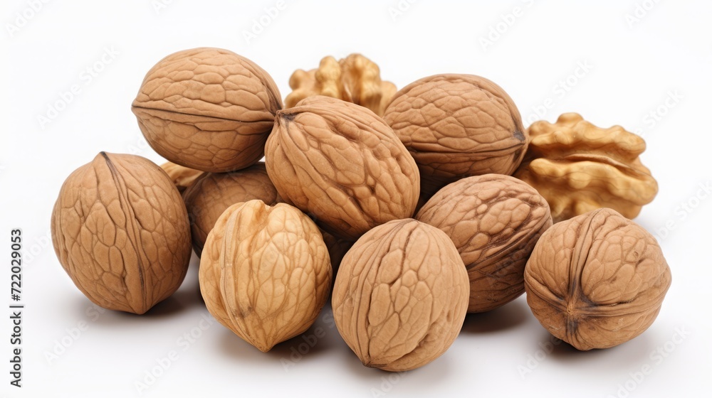 walnuts on a black background. walnuts on a black background.