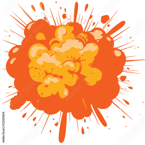 Vector explosion isolated background