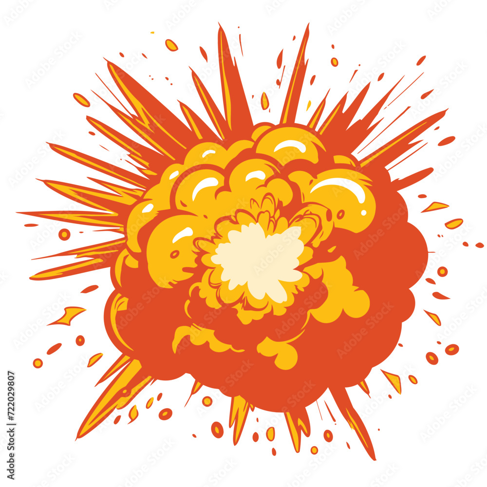 Vector explosion graphic in white background Vector explosion graphic in white background