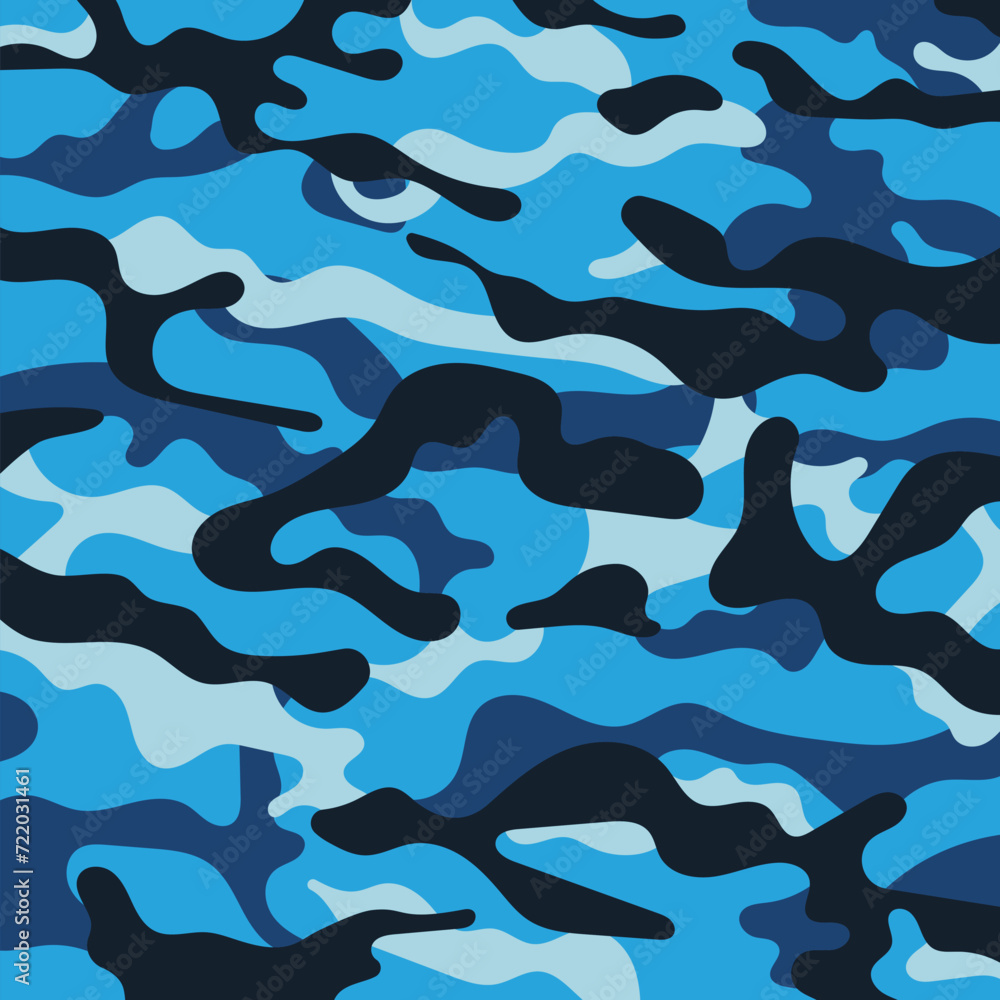 Blue camouflage background
