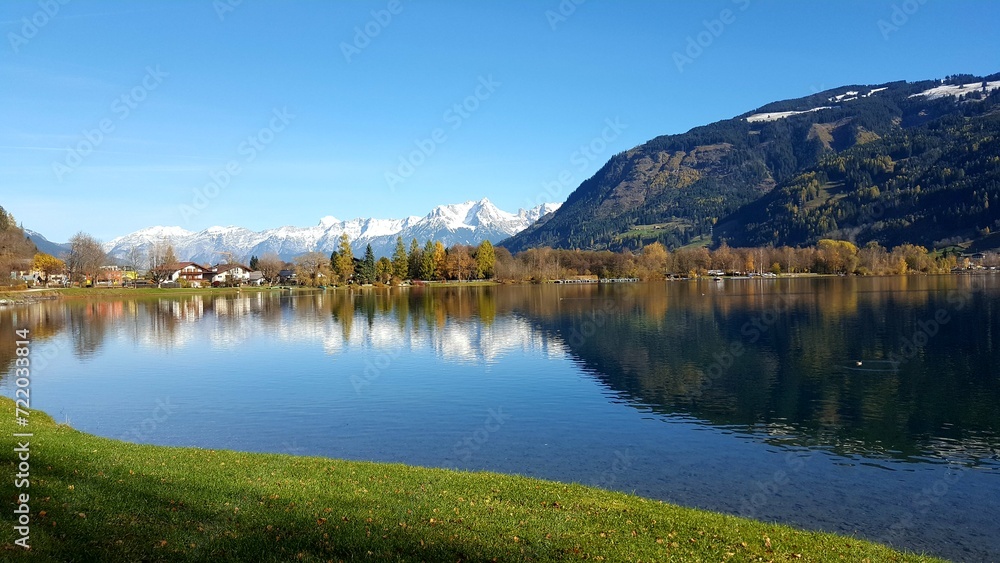 Achensee view mirror lake mountains