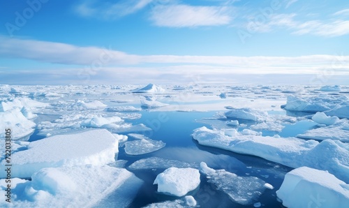 Arctic ice melting due to global warming  environmental disaster  ocean desalination