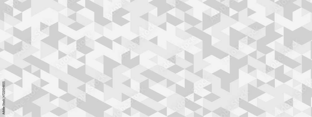 Seamless geometric pattern square shapes low polygon backdrop background. Abstract geometric wall tile and metal cube background triangle wallpaper. Gray and white polygonal background. Seamless geometric pattern square shapes low polygon backdrop background. Abstract geometric wall tile and metal cube background triangle wallpaper. Gray and white polygonal background.