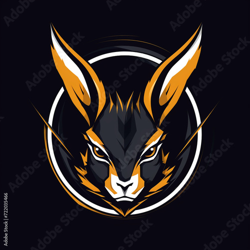 jackalope rabbit sport logo сreated with Generative Ai