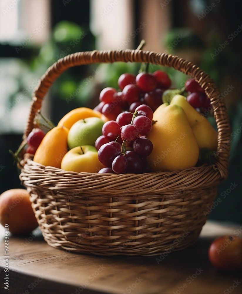 fresh organic fruit in a small basket
fresh organic fruit in a small basket
