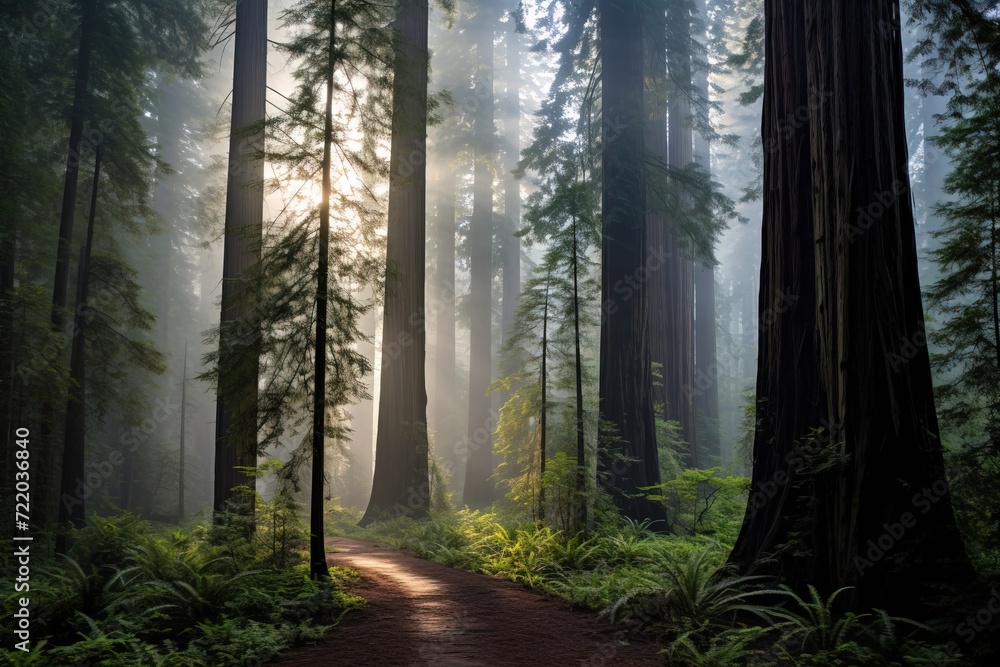 Fototapeta premium Misty forest path