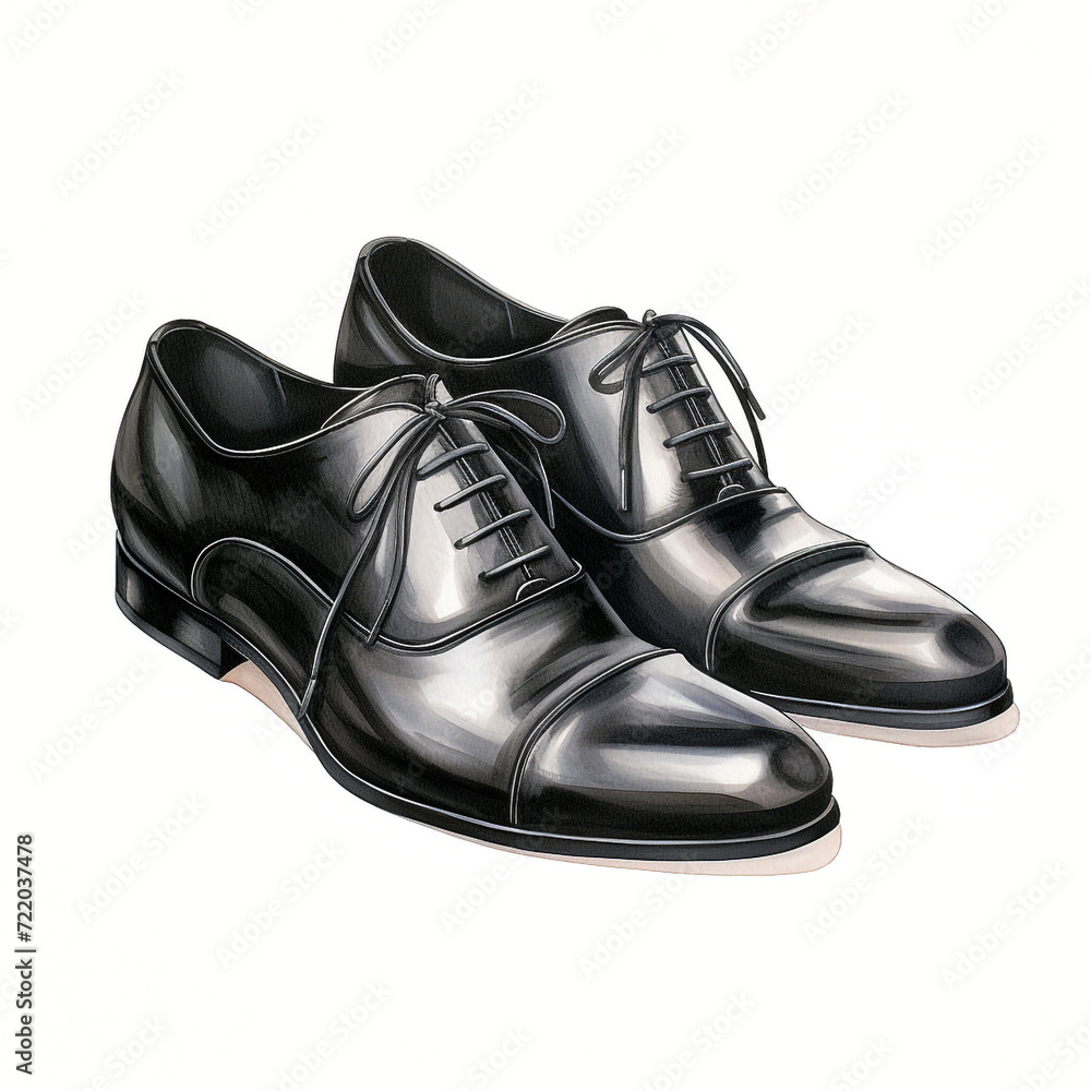 clipart of groom shoes, black, neutral сreated with Generative Ai