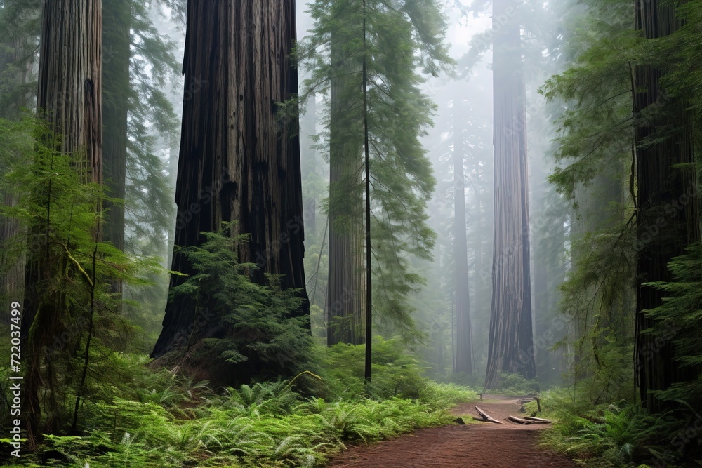 Obraz premium Misty forest path