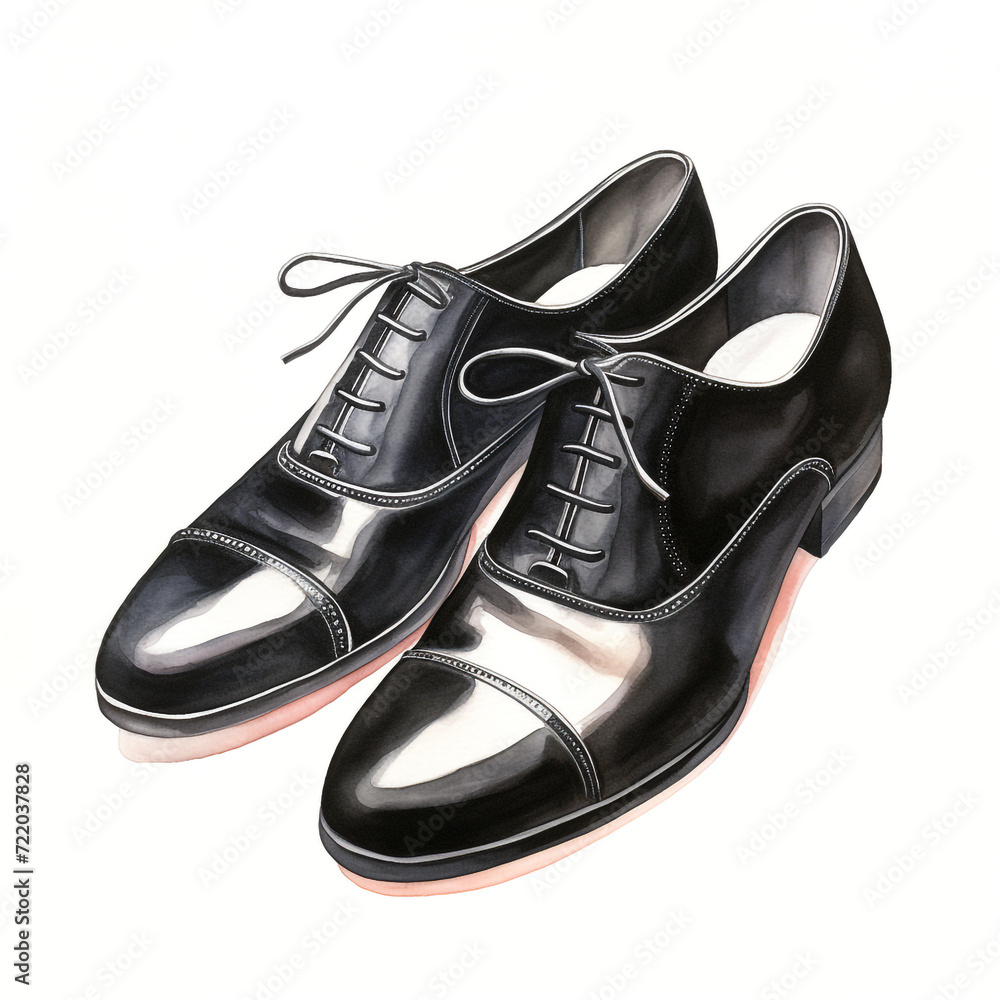 clipart of groom shoes, black, neutral сreated with Generative Ai clipart of groom shoes, black, neutral сreated with Generative Ai