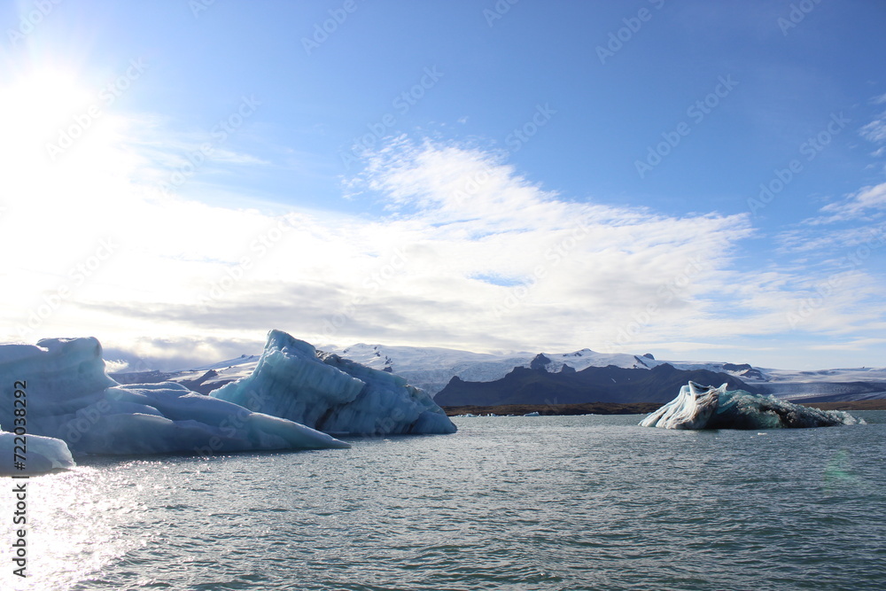 Iceland Blue ice diamond beach 