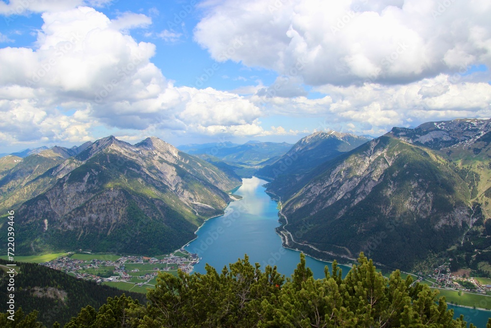 Achensee view mountains and sky lake