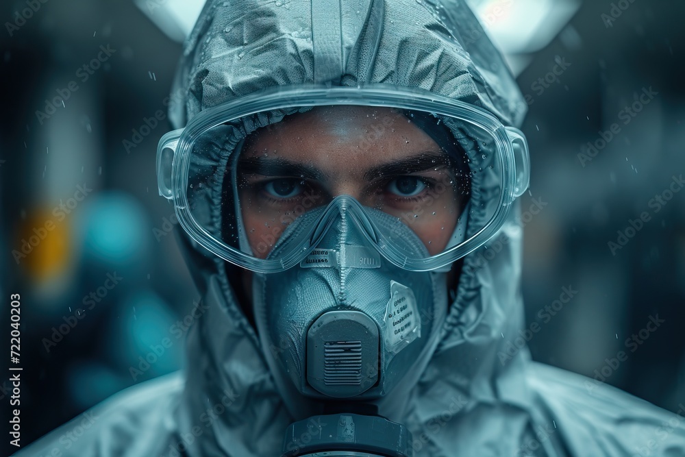 Doctor with protection against the virus covid-19. Generative AI Doctor with protection against the virus covid-19. Generative AI