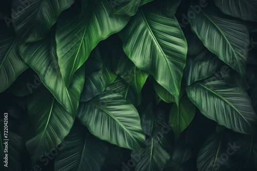 background of lush green leaves