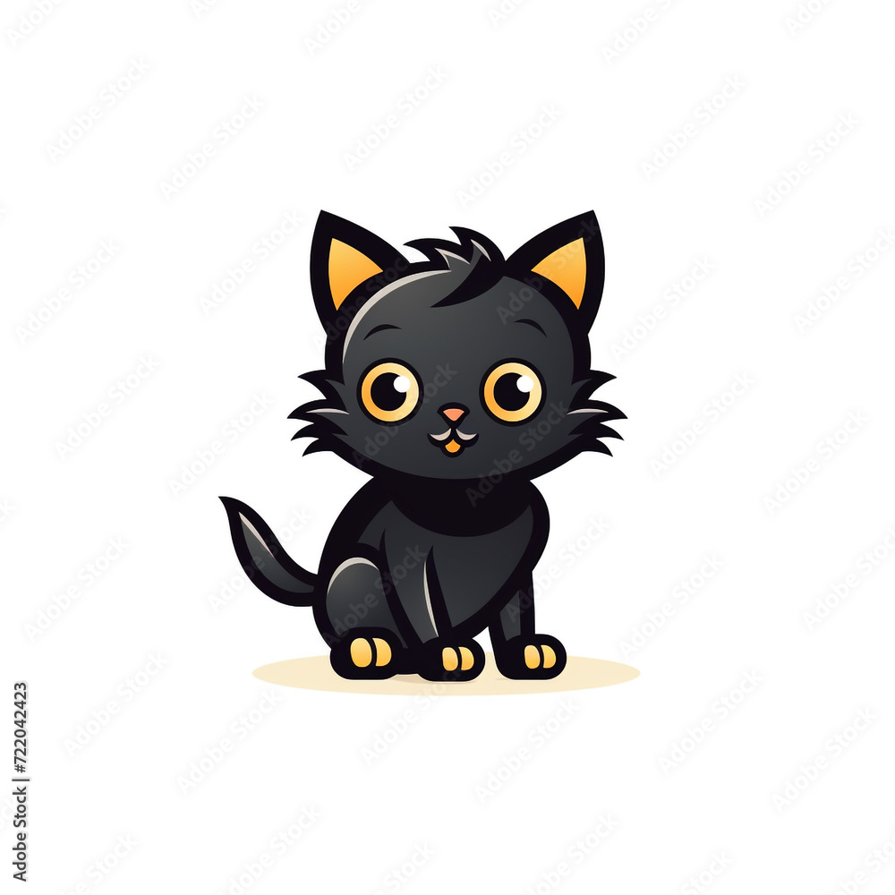 cute cat logo very simple design сreated with Generative Ai cute cat logo very simple design сreated with Generative Ai