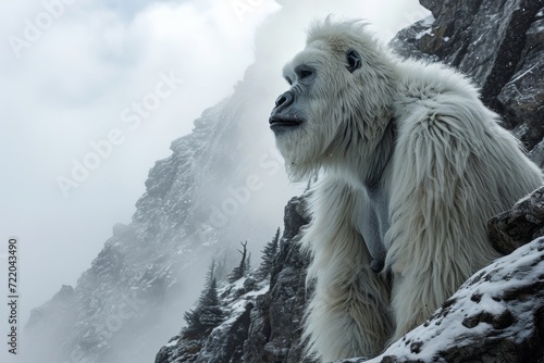 Yeti in the mountains